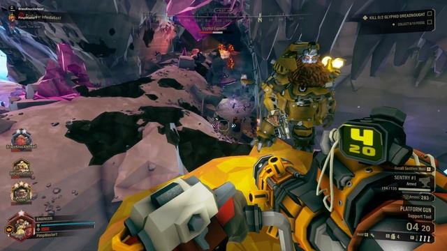 Deep Rock Galactic - Mining a Huge Rock Bridge to Destruction!!! смотреть онлайн