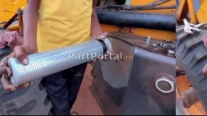 Гидравлический масляный фильтр на JCB 3dx замена на новый