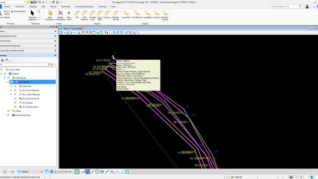 Import/Annotate Survey Points by OpenRoads Designer смотреть онлайн