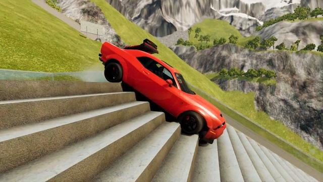 DODGE HELLCAT VS STAIRS – BeamNG.Drive смотреть онлайн