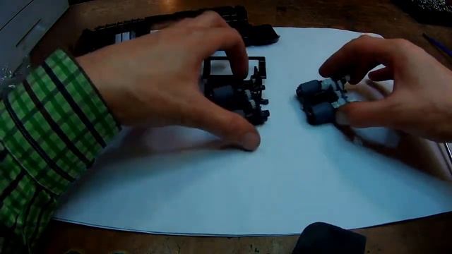 Треск в АПД в hp426dw/428dw/M427/M377/M477, ремонт, замена комплекта роликов АПД. (B3Q10-60105).. смотреть онлайн