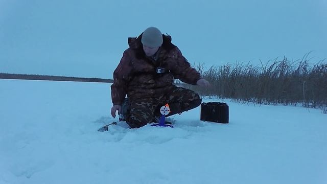 Зимняя рыбалка на р. Кама/Щука на жерлицы/Ночёвка и быт на льду в -25/Часть 1