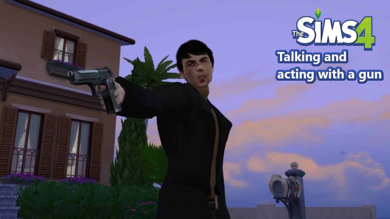 The Sims 4 Talking and acting with a gun - Download смотреть онлайн