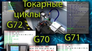 Стандарт. токарные циклы предварит. и чистовой обработки G70, G71 и G72 для стойки FANUС (CIMCO)