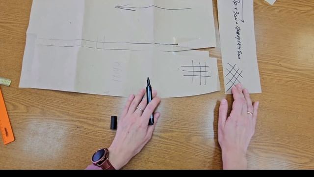 Определение нити основы в лекале прямой юбки. смотреть онлайн