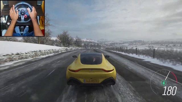 Aston Martin 2018 Vantage Snow Drive | Forza horizon 4 Game | Logitech g29 gameplay смотреть онлайн