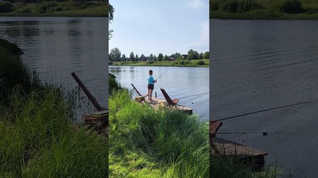 Супруга ловит щуку ...