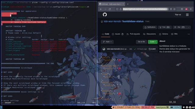 Temas para i3bar (window manager Linux) смотреть онлайн