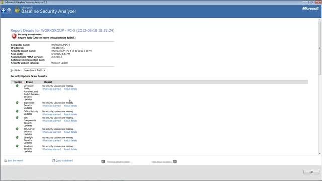 Microsoft Baseline Security Analyzer смотреть онлайн