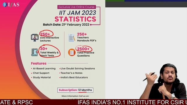 TARGET IIT JAM MATHEMATICAL STATISTICS 2023 with IFAS смотреть онлайн