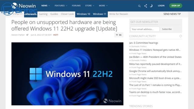 Windows 11 Upgrade Offered To Unsupported Hardware смотреть онлайн