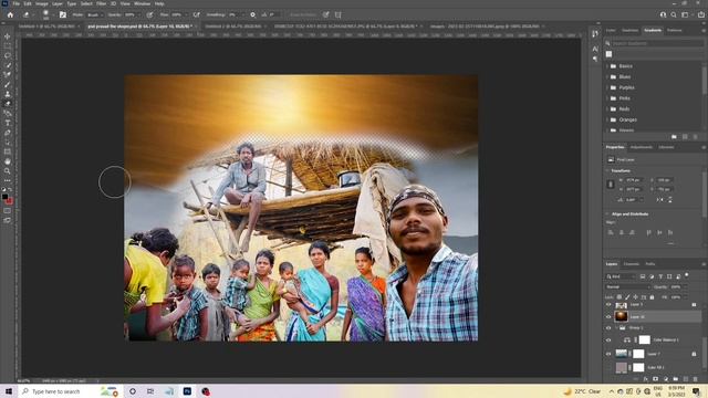 How to Create Youtube thumbnails in Photoshop | youtube thumbnail tutorial 2023 photoshop |in telug смотреть онлайн