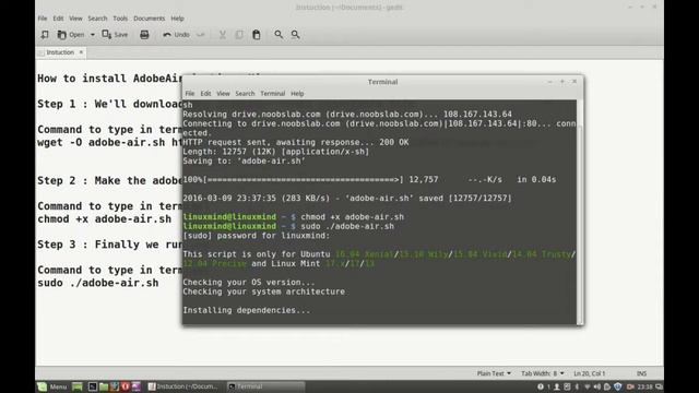 How to install Adobe Air in Linux Mint / Ubuntu смотреть онлайн
