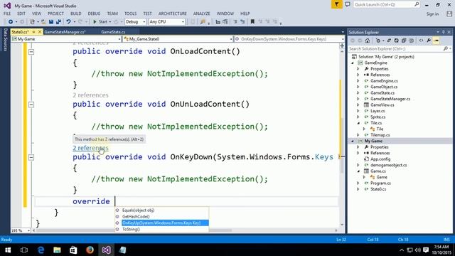 Game Programing in C# Using Visual Studio EP 17 Game State Manager смотреть онлайн