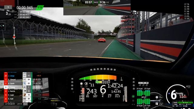 Assetto Corsa Competizione: HARD FOUGHT! / LFM Coach Dave Sprint@ IMOLA / Bentley GT3 / W SETUP смотреть онлайн