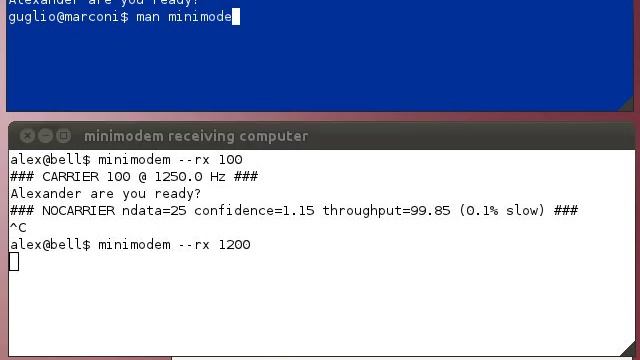 minimodem - general-purpose software audio FSK modem for GNU/Linux systems смотреть онлайн