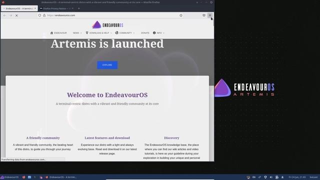 EndeavourOS 22.6 - Artemis смотреть онлайн
