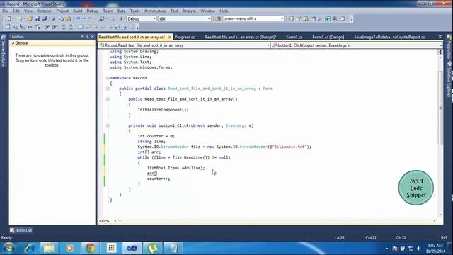 csharp read text file data and show in listbox смотреть онлайн