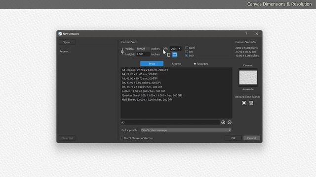 Rebelle Pro 6 Tutorial For Beginners - First Launch & New Canvas