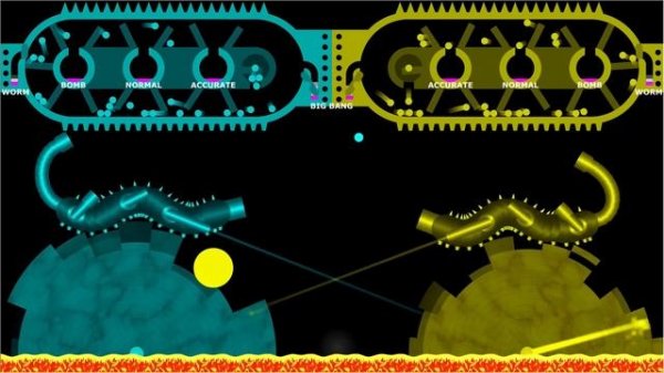 Worm Tank Battle - Marble Race in Algodoo