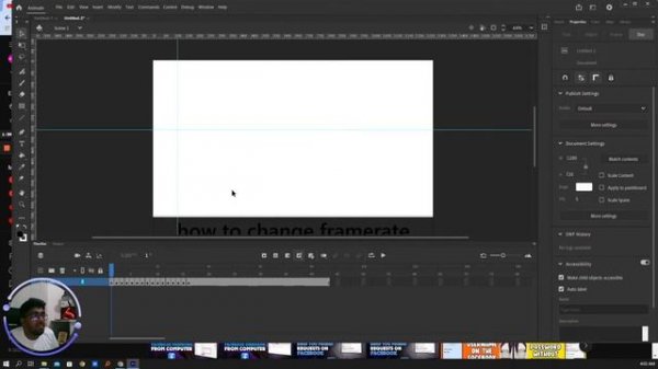 How to change framerate in adobe animate 2024 | Skill Wave