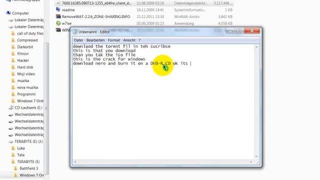 Windows 7 Ultiamte free download + cack and iso file burn to CD смотреть онлайн