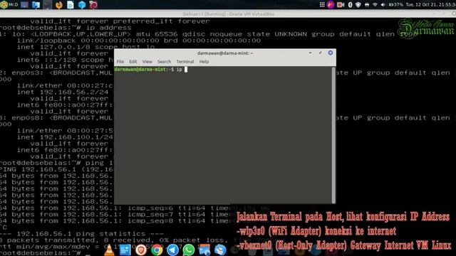 Koneksi Jaringan Client Server (Windows 10 dan Debian 11) menggunakan VirtualBox di Linux Mint смотреть онлайн