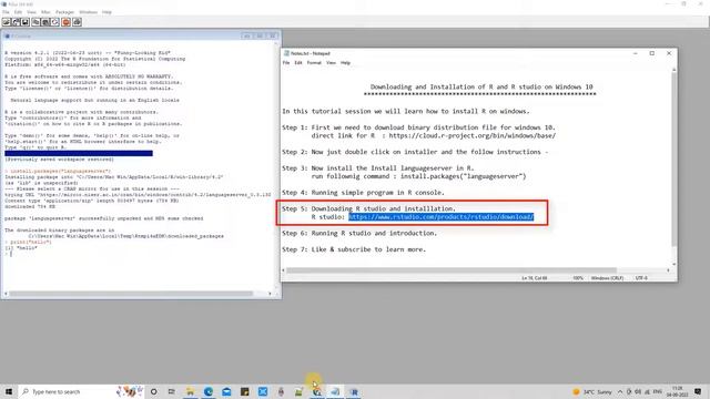 Installing R and RStudio on Windows 10 | R Programming Tutorial For Beginners | Easy setup guide смотреть онлайн