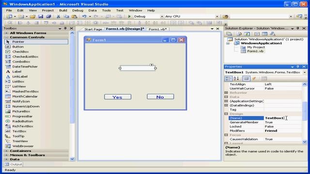 Visual Basic Video Tutorial - Volume 1- Lesson 03: Common Controls смотреть онлайн