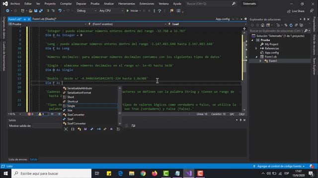 VÍDEO #1 - CREAR PROYECTO Y TIPOS DE VARIABLES EN VISUAL BASIC (WINDOWS FORMS) смотреть онлайн