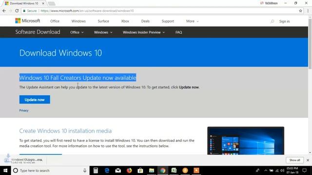 Windows 10 Fall Creators Update installation. смотреть онлайн