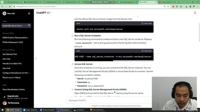 Installing SQL Server in Docker on Windows easy and simple step смотреть онлайн