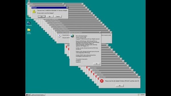 [HD|60FPS] Windows 95 Crazy Error!