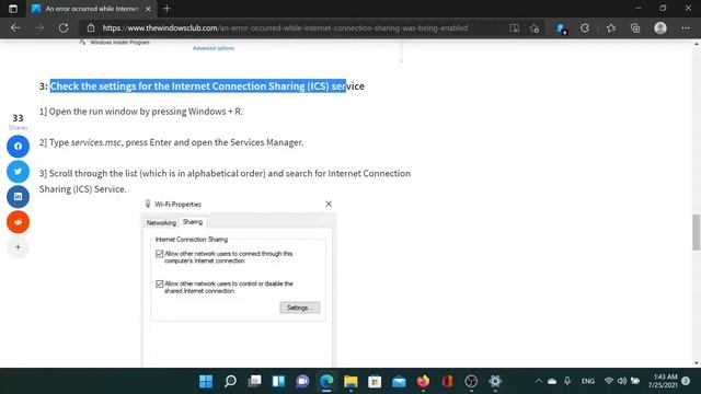 An error occurred while Internet Connection Sharing was being enabled смотреть онлайн