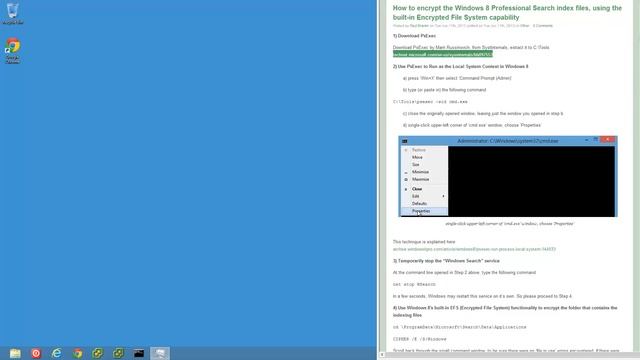 How to encrypt Windows 8 Professional Search index files using built-in Encrypted File System смотреть онлайн