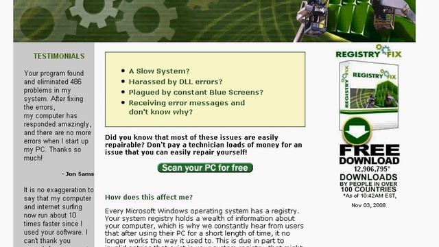 Free registry fix смотреть онлайн