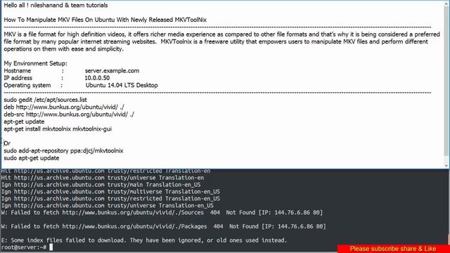 MKVToolNix instllation on ubuntu Linux 14.04 смотреть онлайн