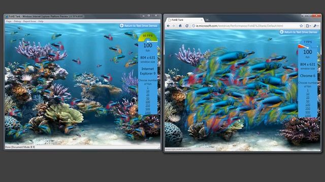 HTML 5 speed test: Internet Explorer 9 vs. Chrome 6 смотреть онлайн