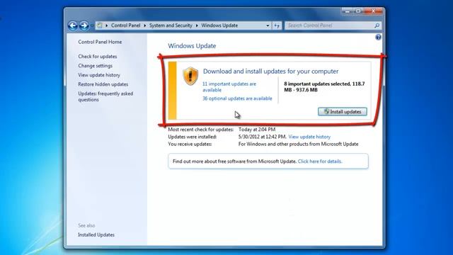 Learn Windows 7 - Windows Updates смотреть онлайн