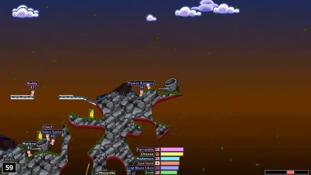 Worms Armageddon 2-20 Match 3A смотреть онлайн