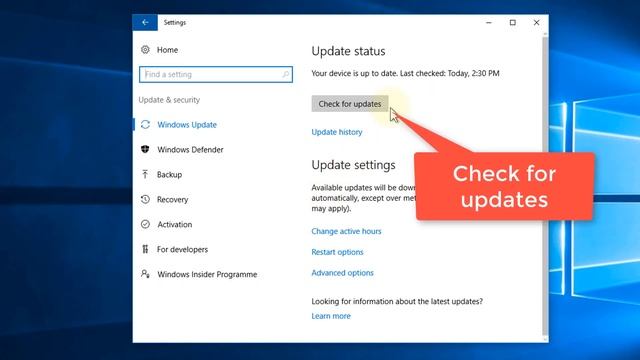 How to check for updates in Windows 10 - Tutorial смотреть онлайн