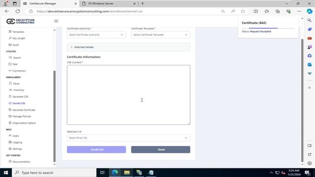 Renew SSL Certificate on IIS with CertSecure Manager смотреть онлайн