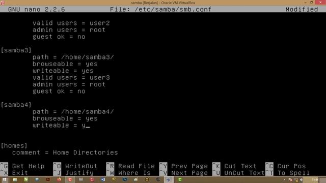 cara install dan konfigurasi samba 4 USER SEKALIGUS!! pada debian 8 menggunakan virtual box смотреть онлайн