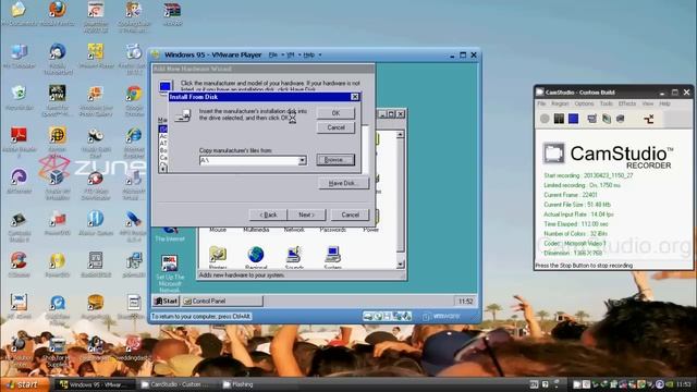 Windows 95 Installation on Vmware Player 3 part 2 ( Installing Vmware Tools) смотреть онлайн