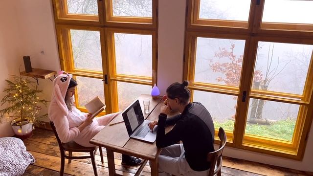 Study with me with a nice view - open windows - lofi music смотреть онлайн