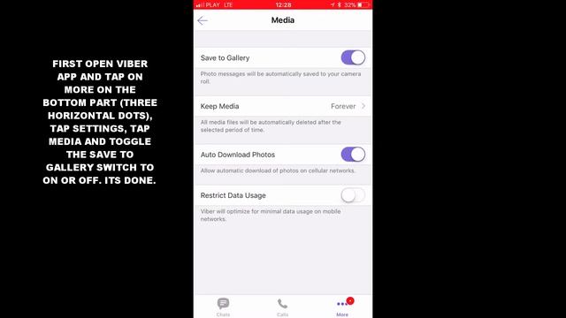HOW TO DISABLE OR ENABLE SAVE TO GALLERY (ALL CONTACTS) FROM THE SETTINGS IN VIBER APP (IOS) смотреть онлайн