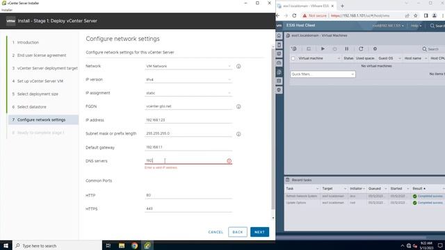 VMware VSphere 8 - How To Install VMware VCenter Server Using GUI. #vmware #vcenter 8.0 #tutorial