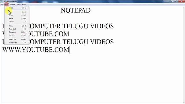 Notepad Tutorials in Telugu || తెలుగులో || LEARN COMPUTER TELUGU VIDEOS смотреть онлайн