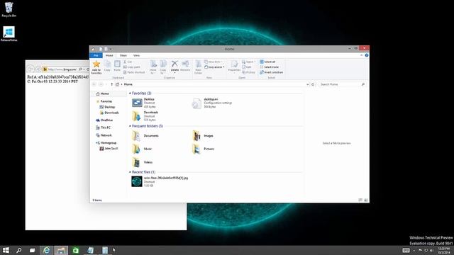 Quick demo of Windows 10 Technical Preview Start and Virtual Desktops смотреть онлайн