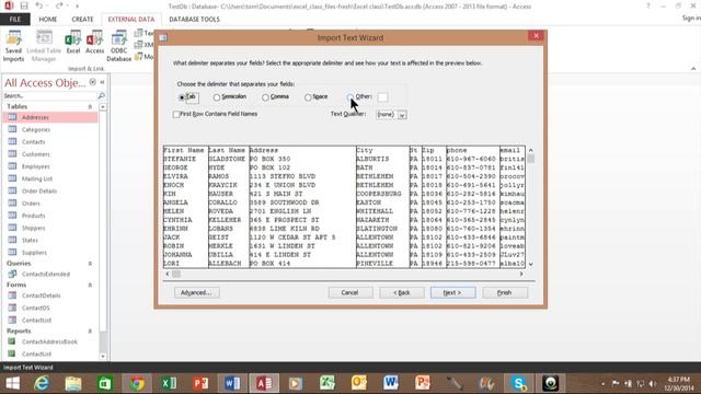 How to Import a text file / CSV into Access - Access 2007, 2010, 2013, 2016 Tutorial смотреть онлайн